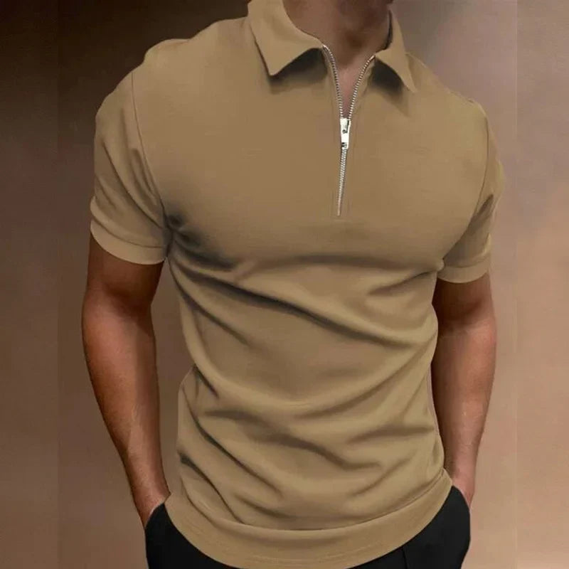 Poloshirt mit Reißverschluss