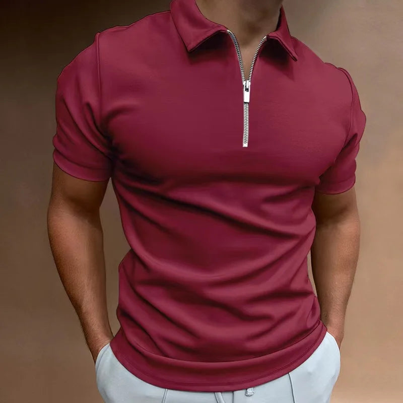 Poloshirt mit Reißverschluss
