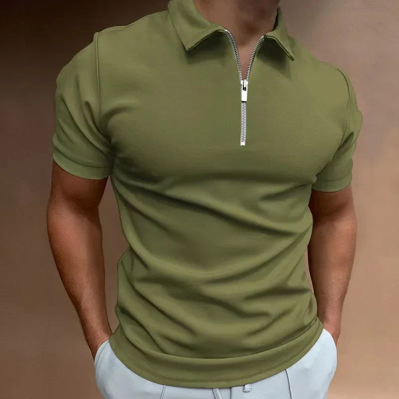 Poloshirt mit Reißverschluss