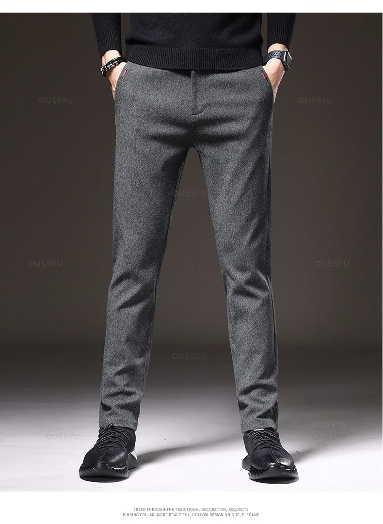 Freizeithose aus gebürstetem Stoff für Herren