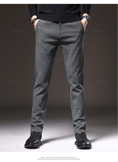 Freizeithose aus gebürstetem Stoff für Herren