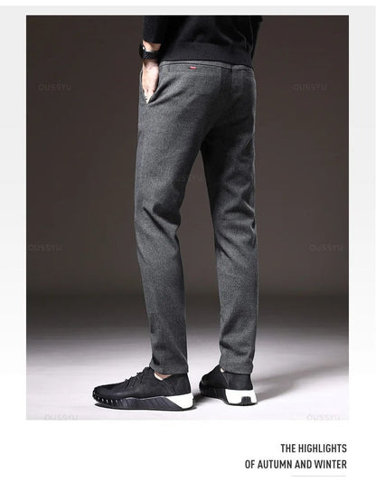 Freizeithose aus gebürstetem Stoff für Herren